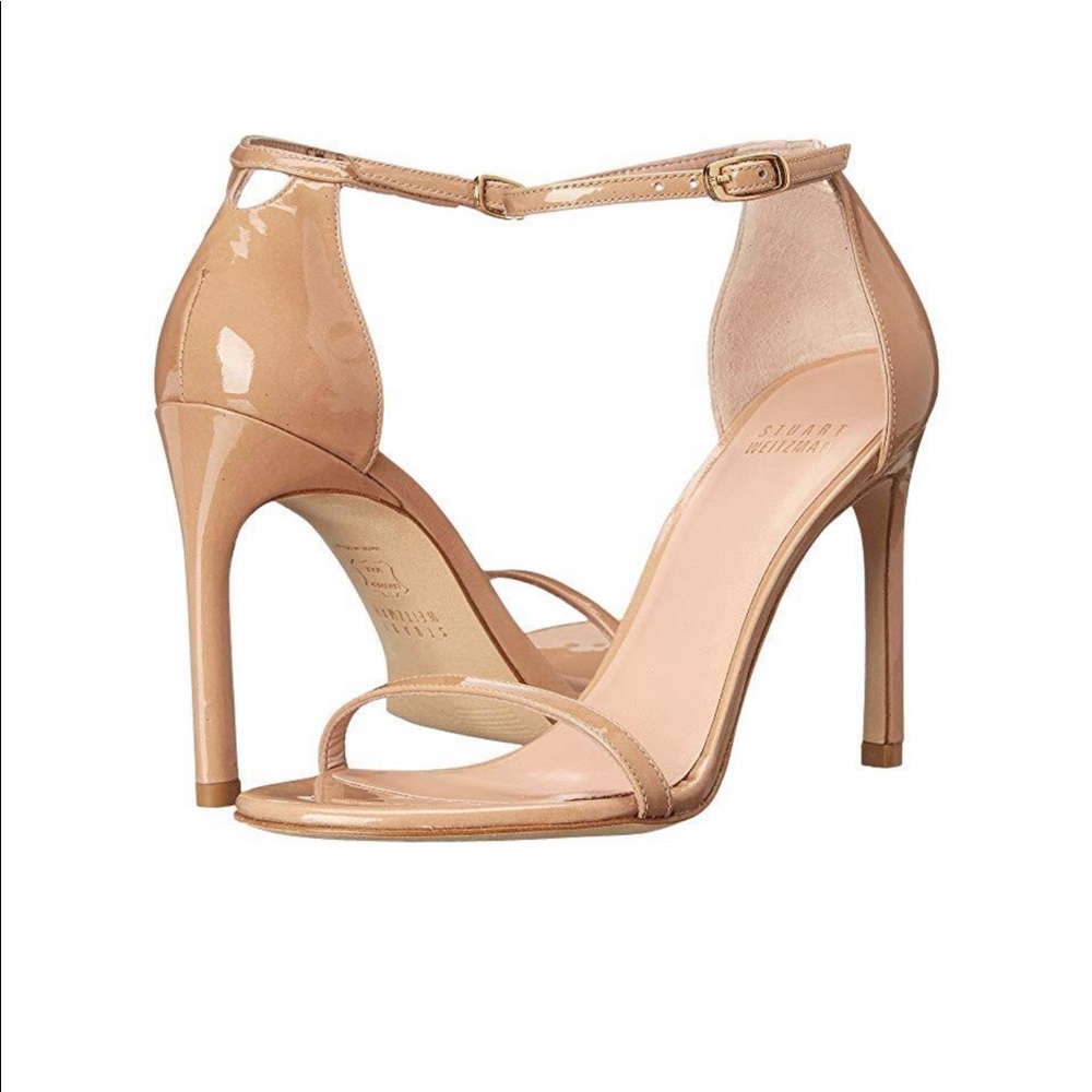 STUART WEITZMAN NUDISTSONG SANDAL - Beige Patent